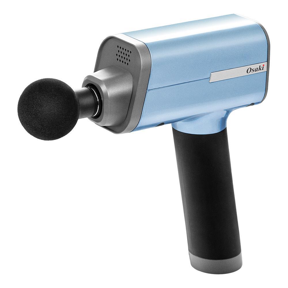 Osaki Otamic Series 5 Speed Massage Gun With 4 Replaceable Heads In Blue Massagegunv2 The Home Depot