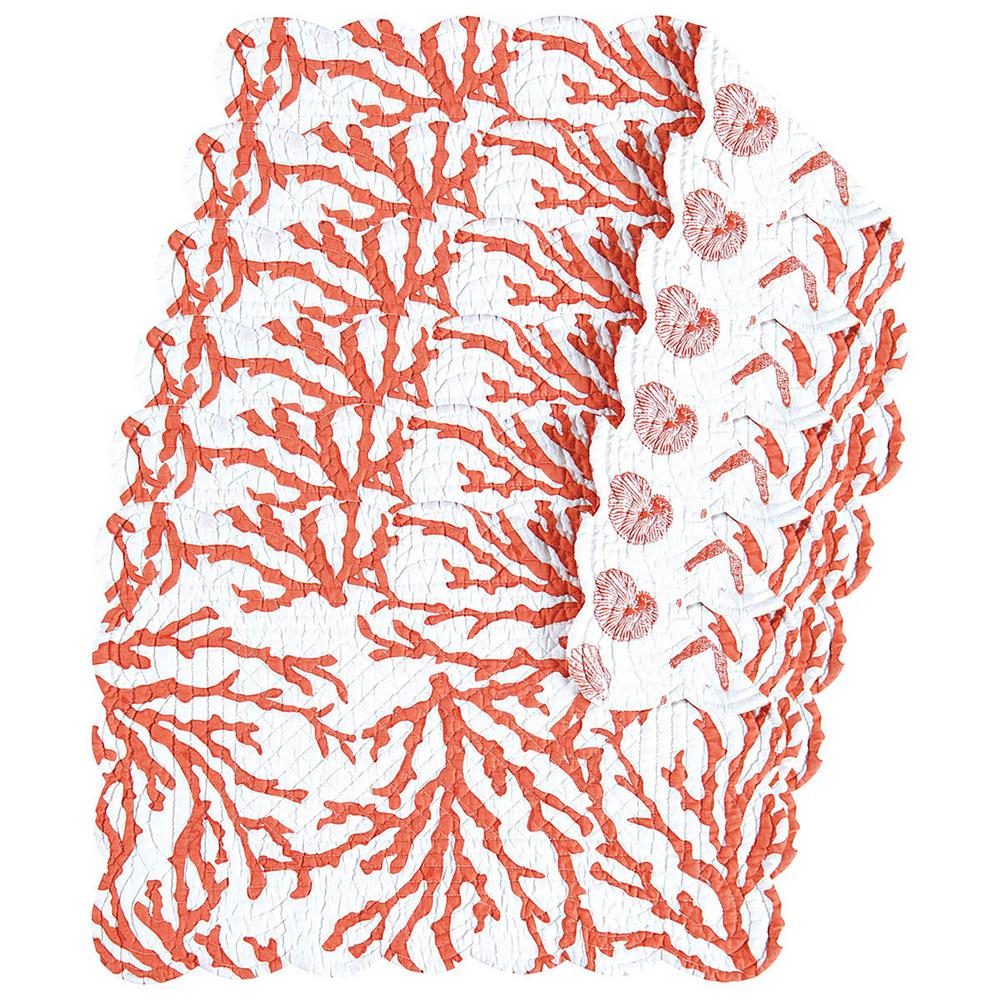 Coral Placemats Table Linens & Kitchen Linens The Home Depot