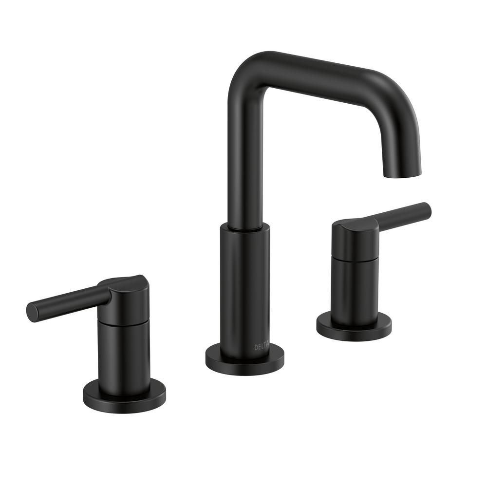 Delta Nicoli 8 in. Widespread 2-Handle Bathroom Faucet in Matte Black