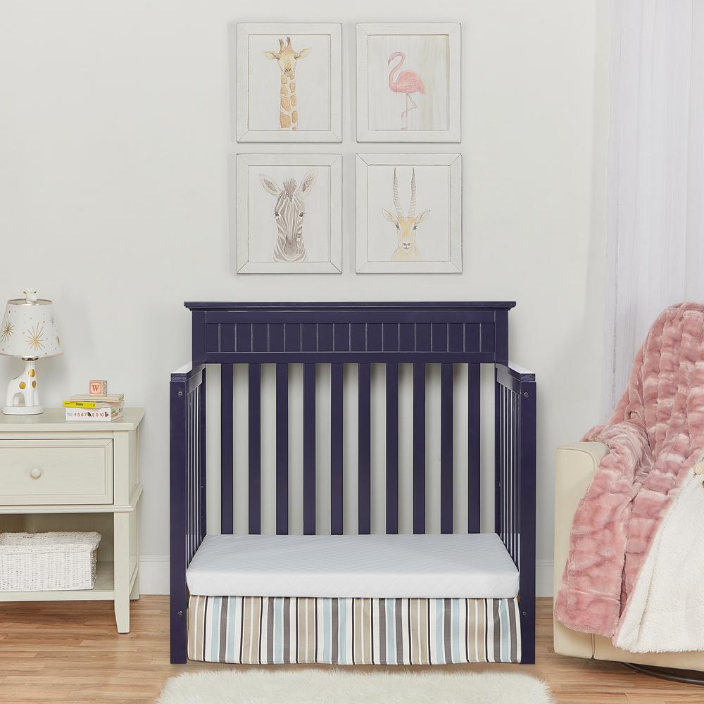 Dream On Me Harbor 4 In 1 Convertible Mini Crib 636 W The Home Depot