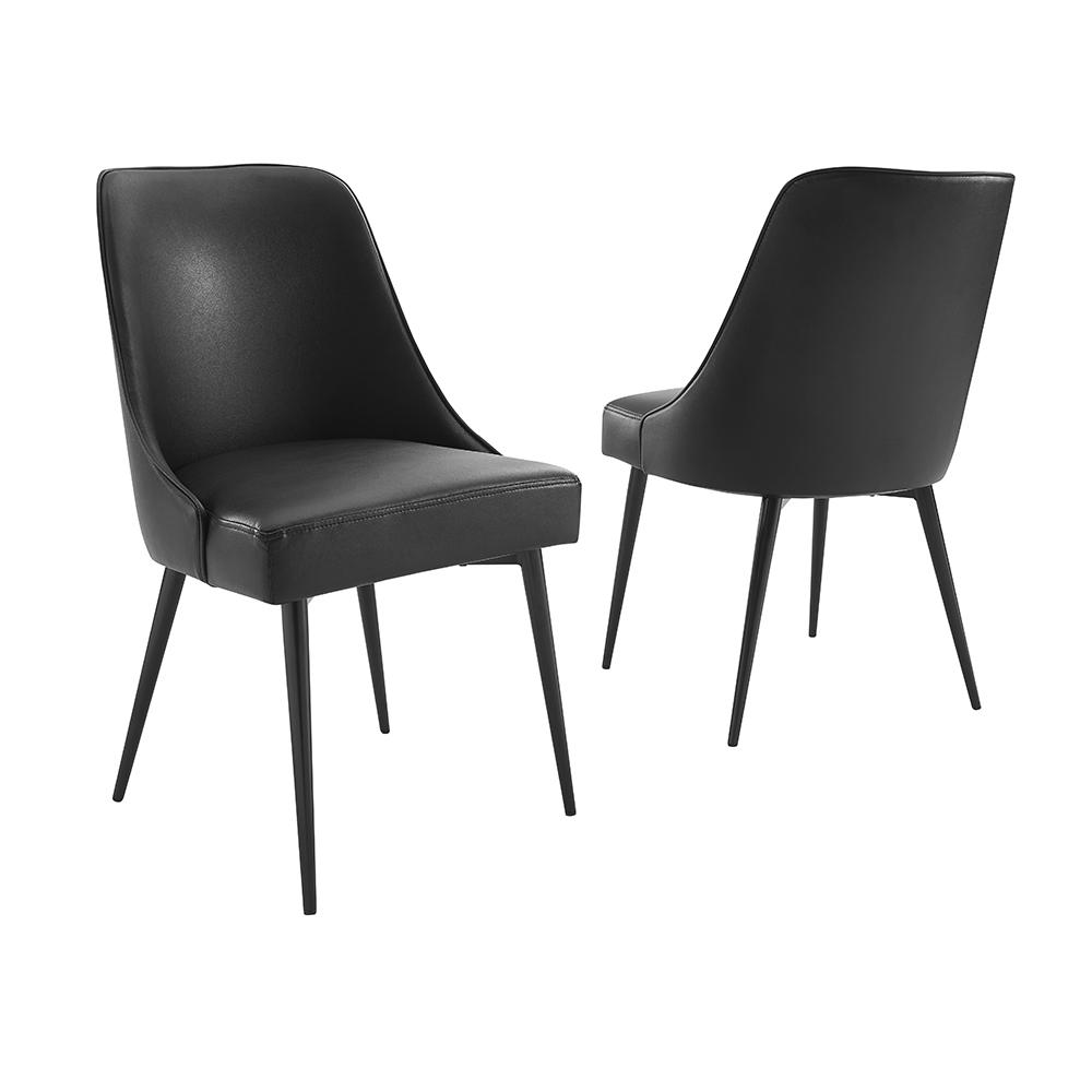 steve silver colfax black vinyl side chair (set of 2) cf500sb thesteve silver colfax black vinyl side chair (set of 2)