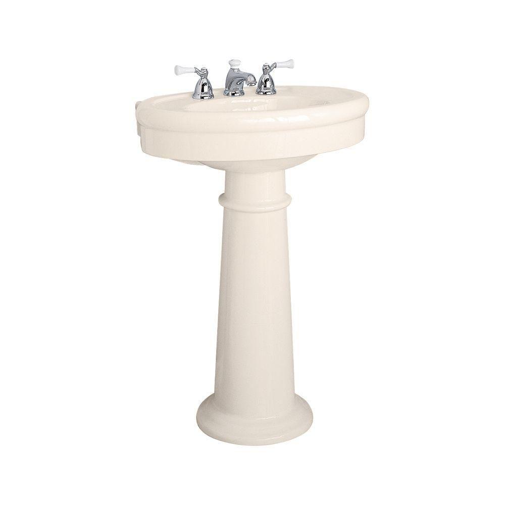 American Standard Collection Pedestal Combo Bathroom Sink In Linen