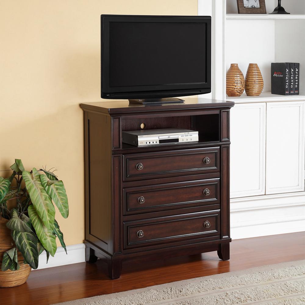 Harland Espresso 3 Drawer Media Chest Harland Espresso 3 Drawer Media Chest