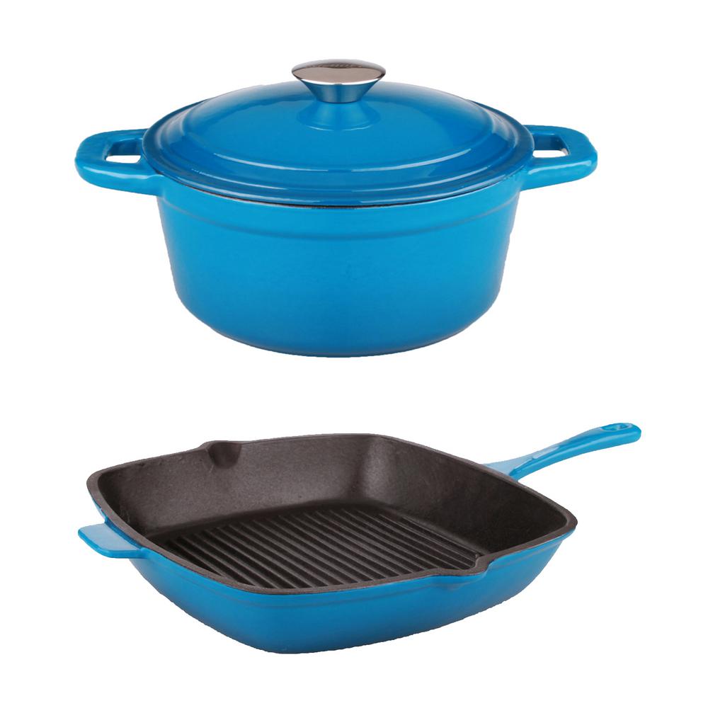 BergHOFF Neo Cast Iron Stockpot and Grill Pan Set by BergHOFF