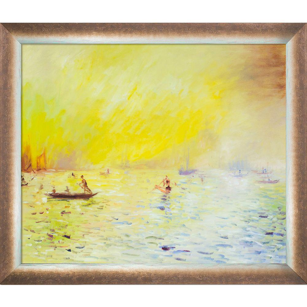 La Pastiche View Of Venice Fog With Spoleto Bronze By Pierre Auguste Renoir Framed Abstract Wall Art 24 In X 28 In Rn7190 Fr 49413020x24 The Home Depot