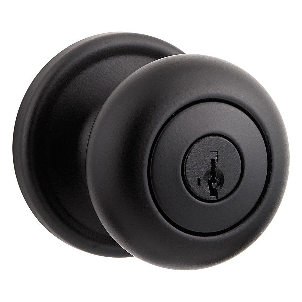 Kwikset Hancock Iron Black Entry Knob Featuring SmartKey-740H 514 SMT ...