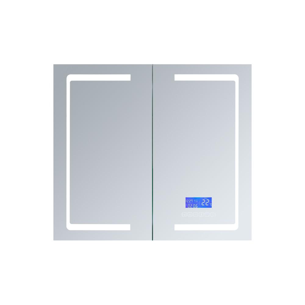 Lexora Bracciano 36 In W X 32 In H Recessed Or Surface Mount Led Medicine Cabinet With Defogger Lb3632ledmc The Home Depot