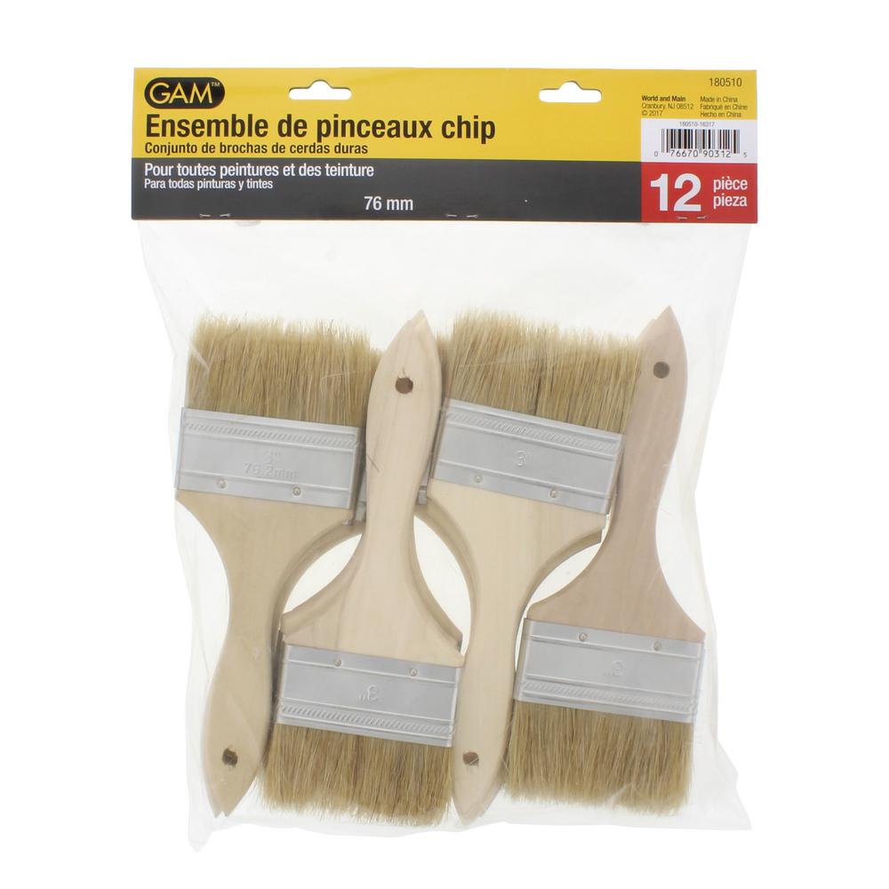 10 Pack 1" Chip Brush Perfect for Adhesives Paint Touchups