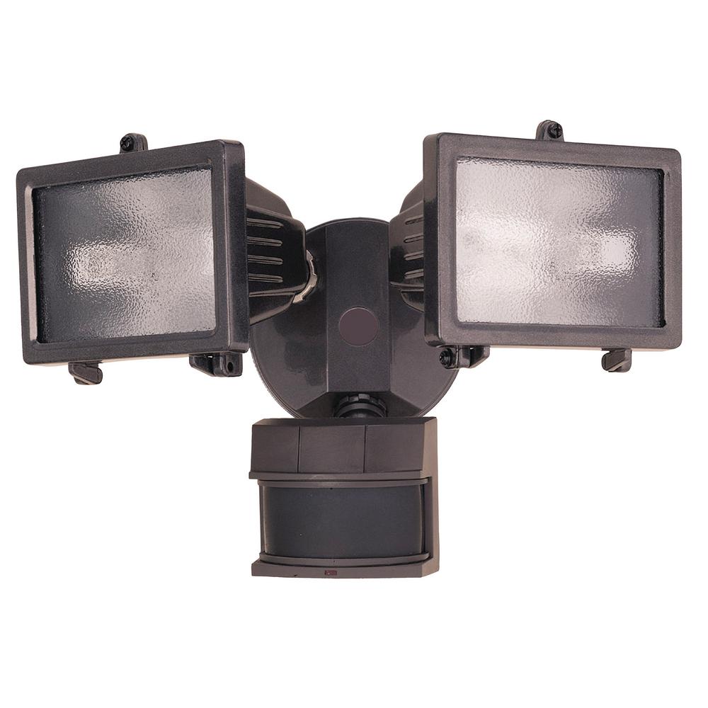 Heath Zenith Outdoor Lighting The Home Depot 240 Degree Bronze Motion Activated Outdoor Flood Light