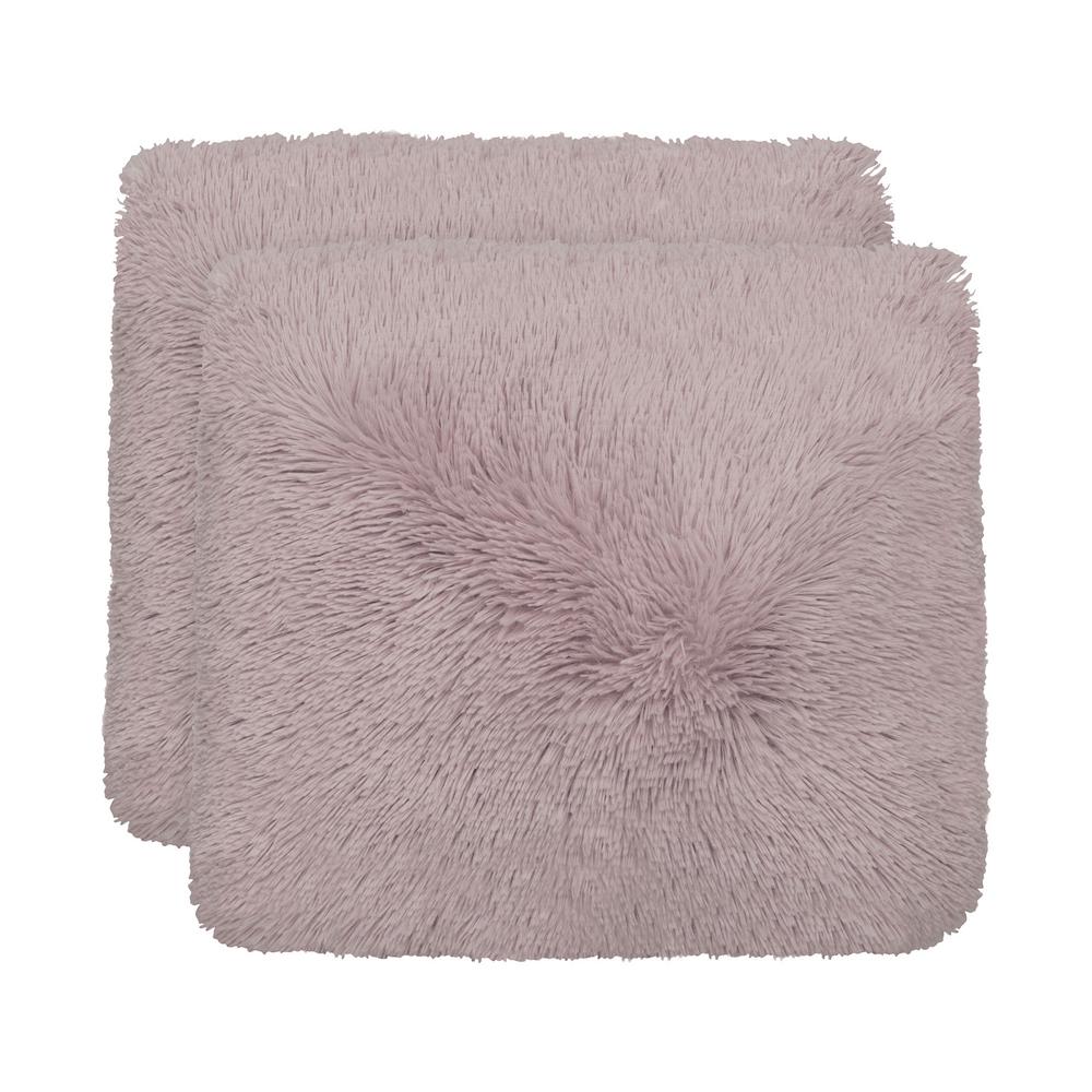 Dolce Home Alexus Dusty Lilac Solid Polyester 18 In X 18 In