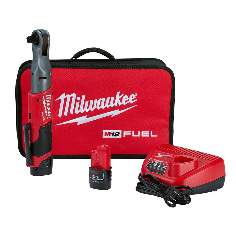 Milwaukee M12 FUEL 12-Volt Lithium-Ion Brushless Cordless 1/2 inch Ratchet Kit... by Milwaukee