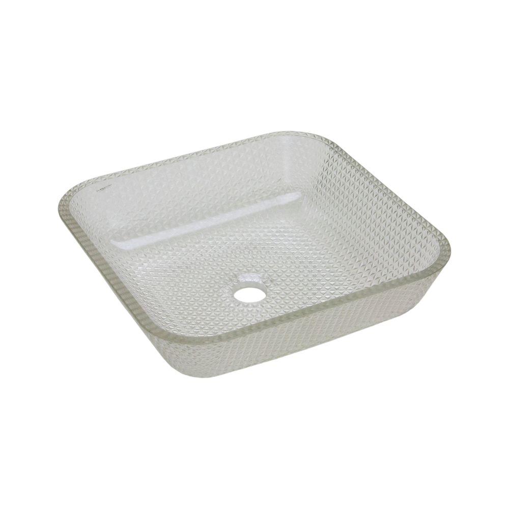 Jsg Oceana Cubix Vessel Sink In Crystal 005 016 000 The Home Depot Jsg Oceana Cubix Vessel Sink In Crystal