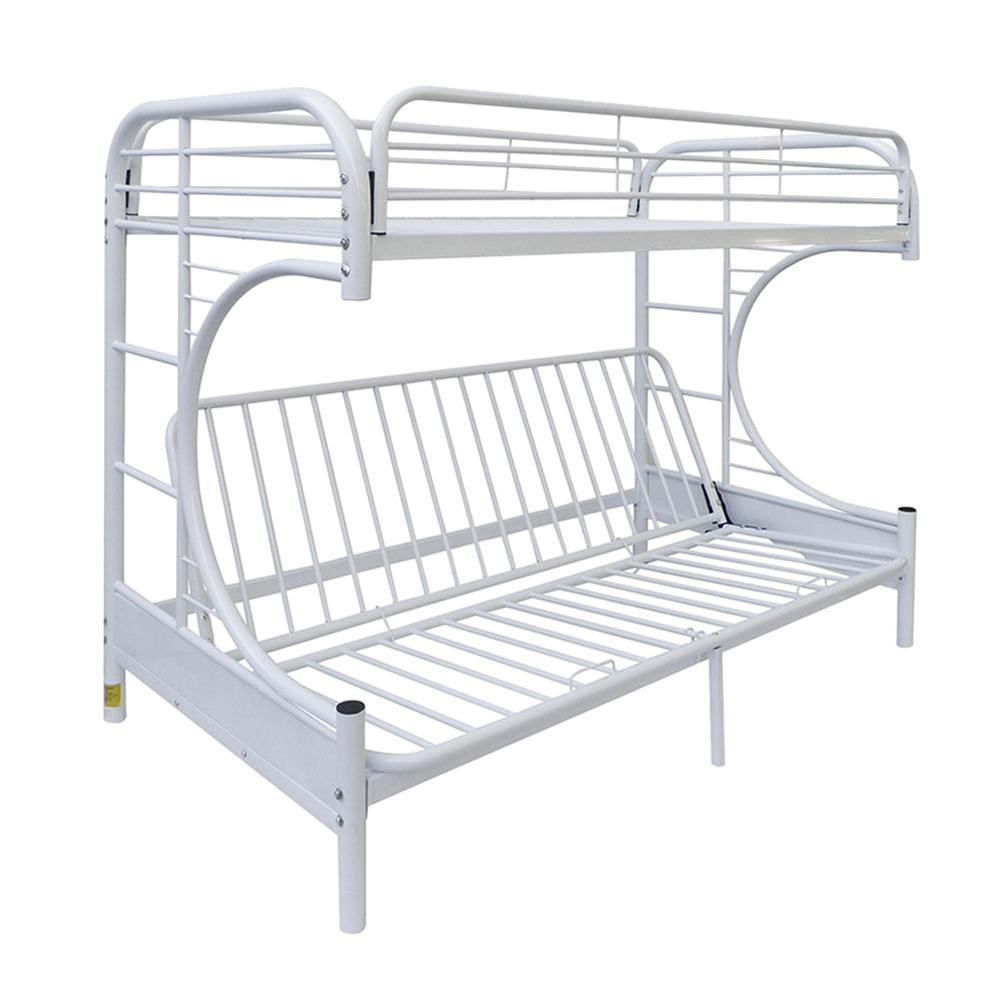 Merax White Twin Over Twin Metal Bunk Bed MF189201KAA The Home Depot