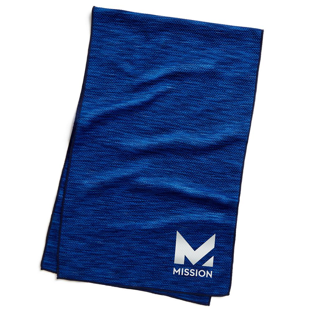 mission blue polyester cooling towel