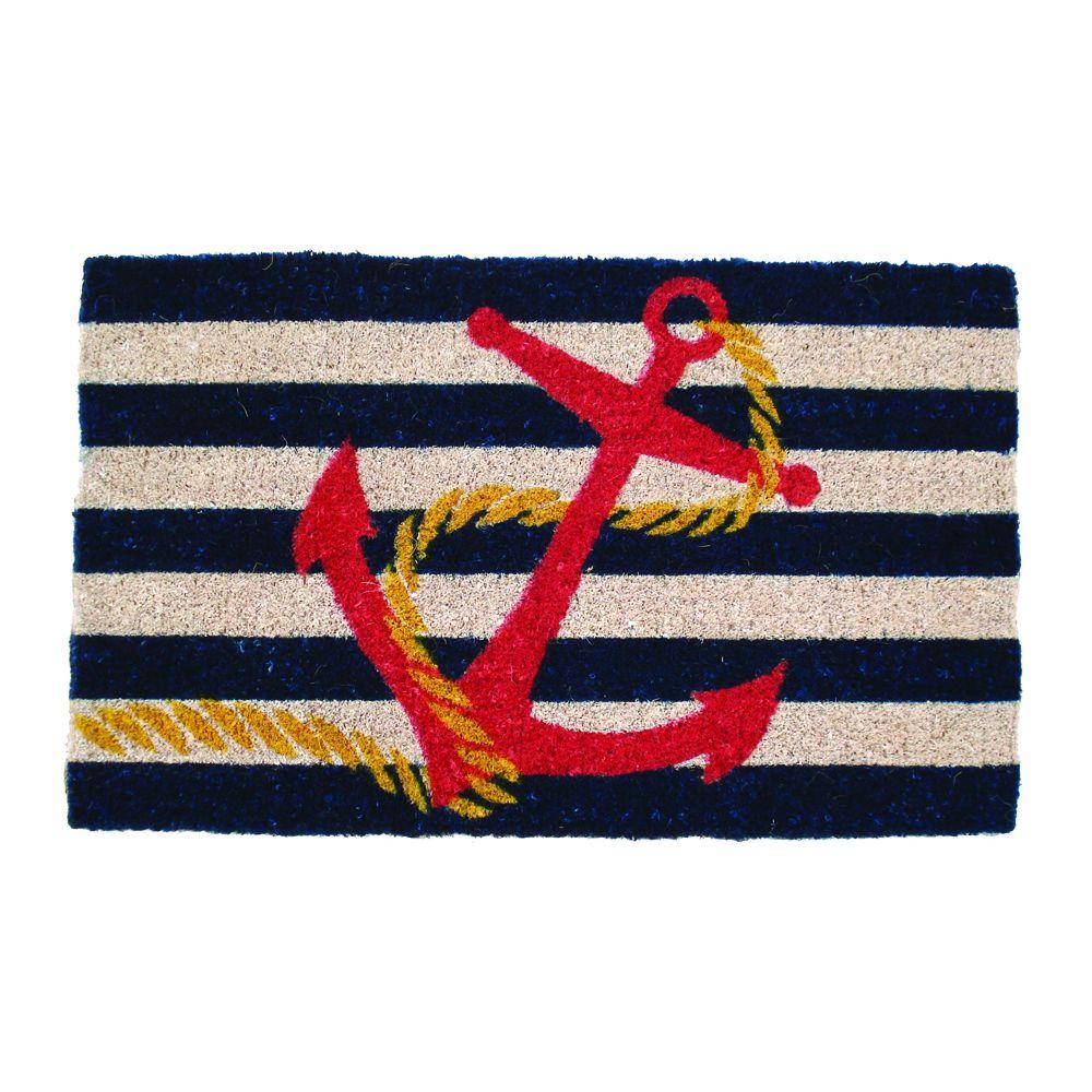 Entryways Anchor 18 in. x 30 in. Hand Woven Coir Door Mat928 S The