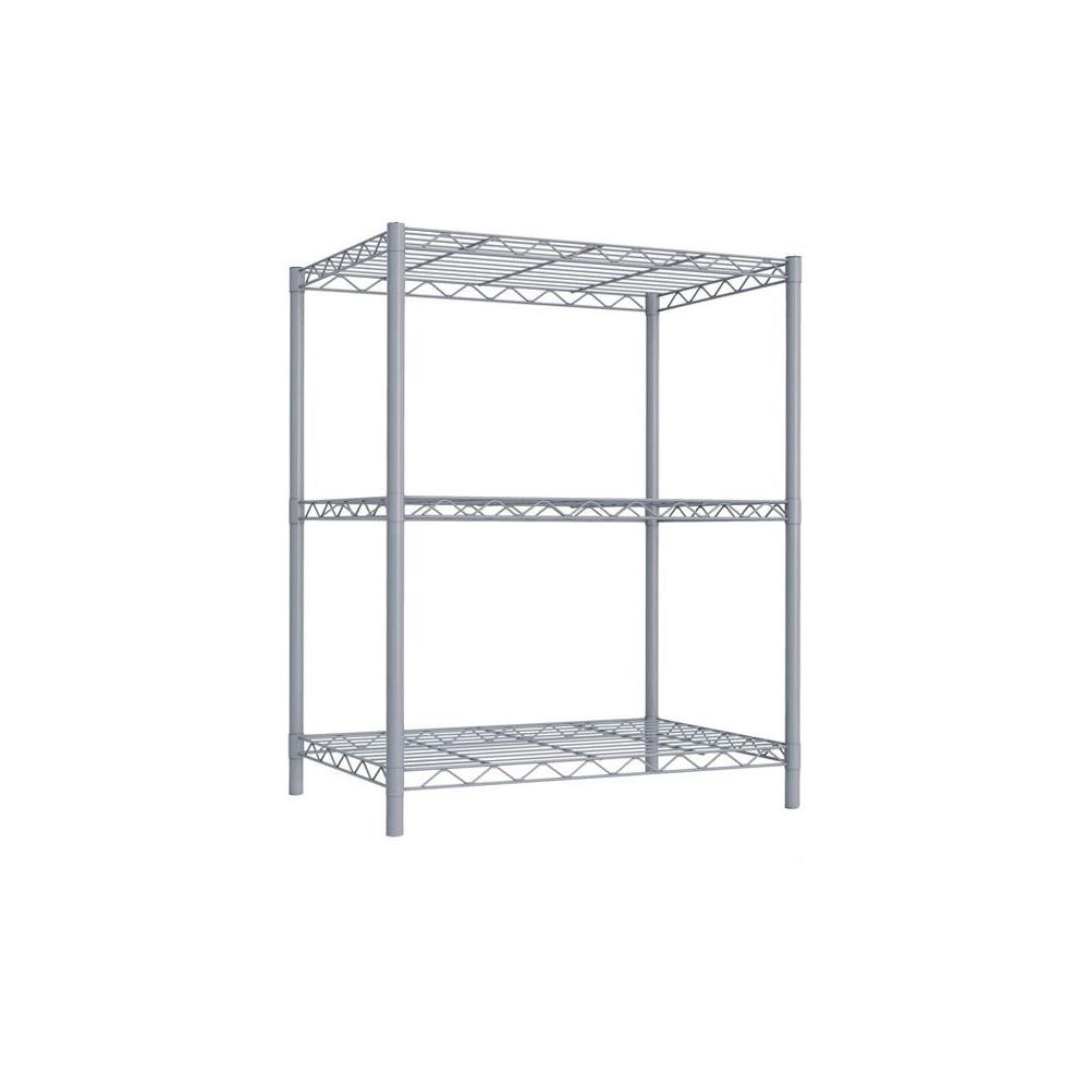 Unbranded Chrome 3Tier Metal Wire Shelving Unit (21 in. W x 32 in. H x