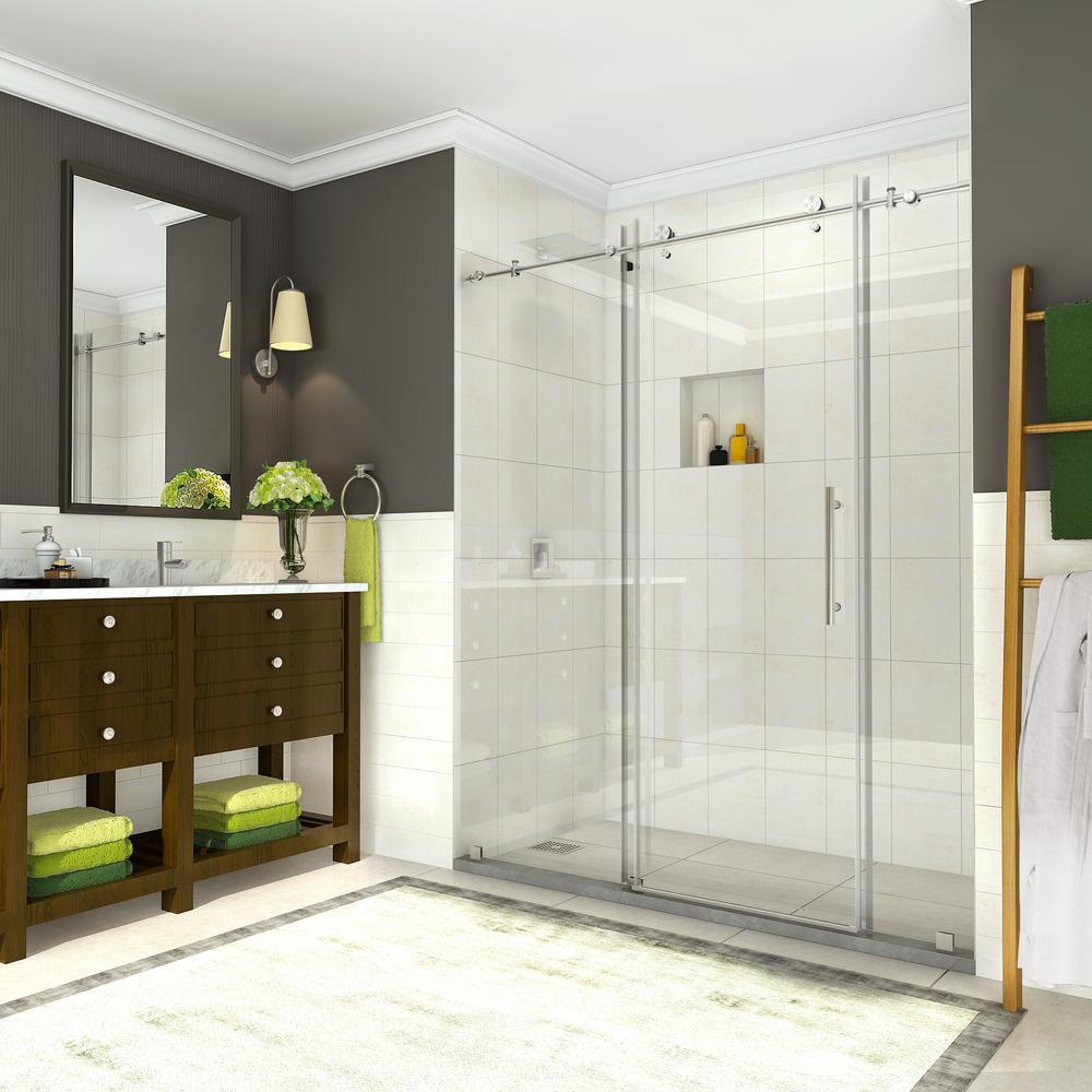 Aston Coraline 68 72 In X 76 In Completely Frameless Sliding