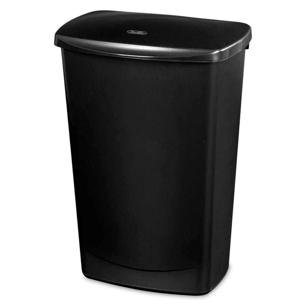 Sterilite 11.4 Gal. LiftTop Covered Wastebasket Trash Can (18 Pack)18 x 10919006 The Home Depot