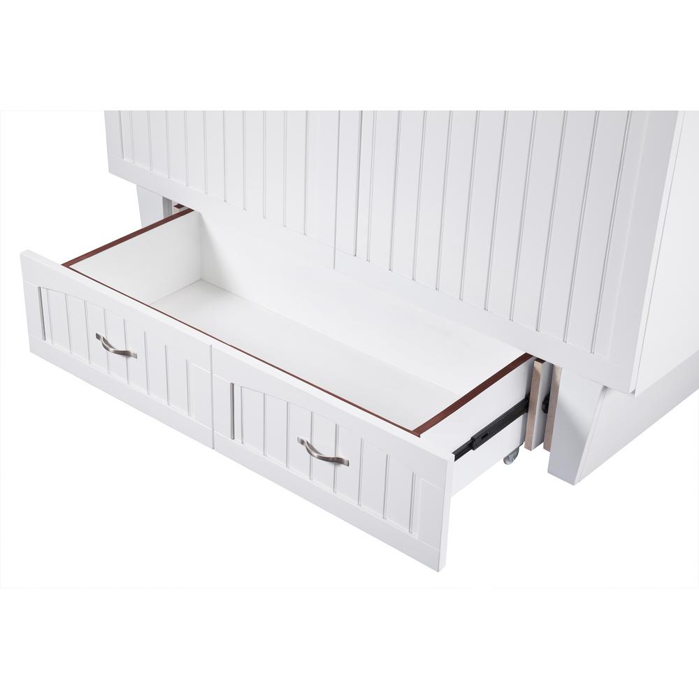 Atlantic Furniture Nantucket Murphy Bed White Queen Chest With Atlantic Furniture Nantucket Murphy Bed White Queen Chest With Charging Station And Coolsoft Mattress