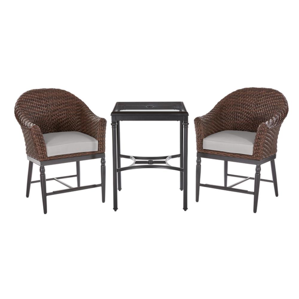 Home Decorators Collection Camden 3 Piece Dark Brown Wicker