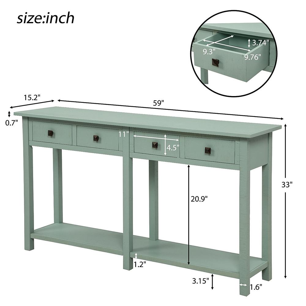 6 inch console table