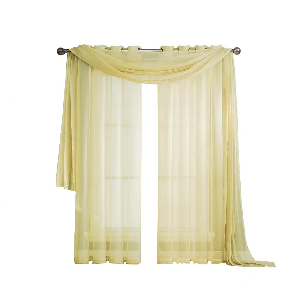 yellow scarf valance