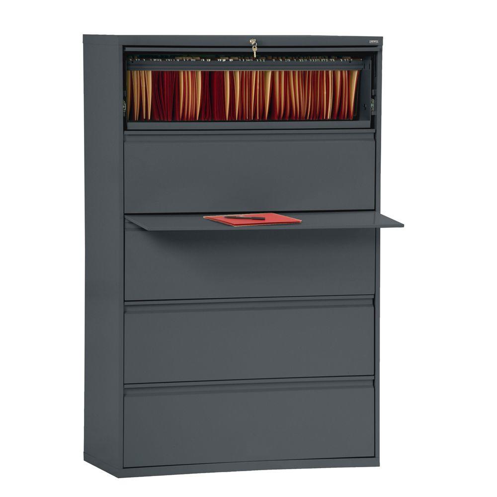 Modern 5 Metal File Cabinets Home Office Furniture The 800 Series Charcoal File Cabinet