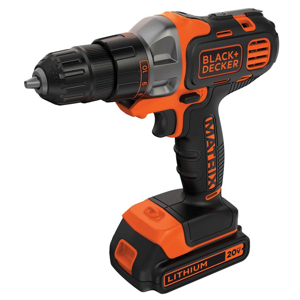 BLACK+DECKER 20-Volt MAX Lithium-Ion Cordless Matrix Drill ...