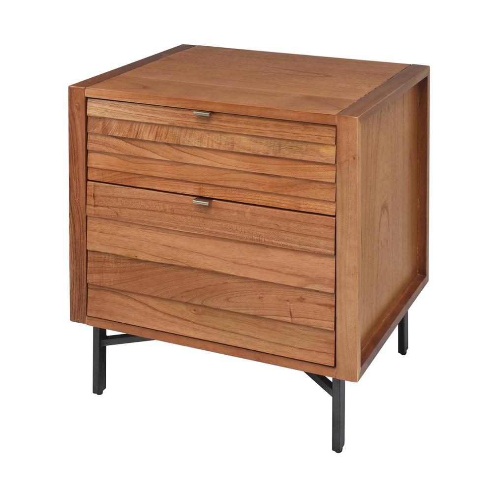 Hopper Studio Portland 2Drawer White Nightstand 7186WH004BCY53 The