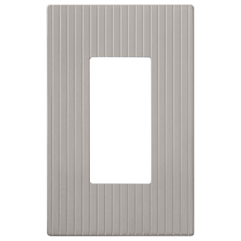Amerelle Mies Screwless 1 Decora Wall Plate - Nickel-240RN - The Home Depot