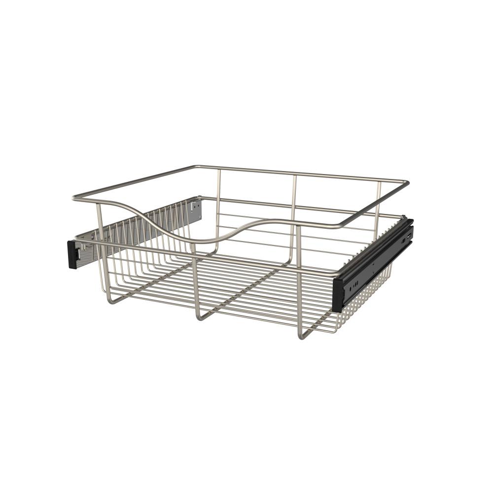 Rev A Shelf 18 In X 7 Satin Nickel Closet Pull Out Basket