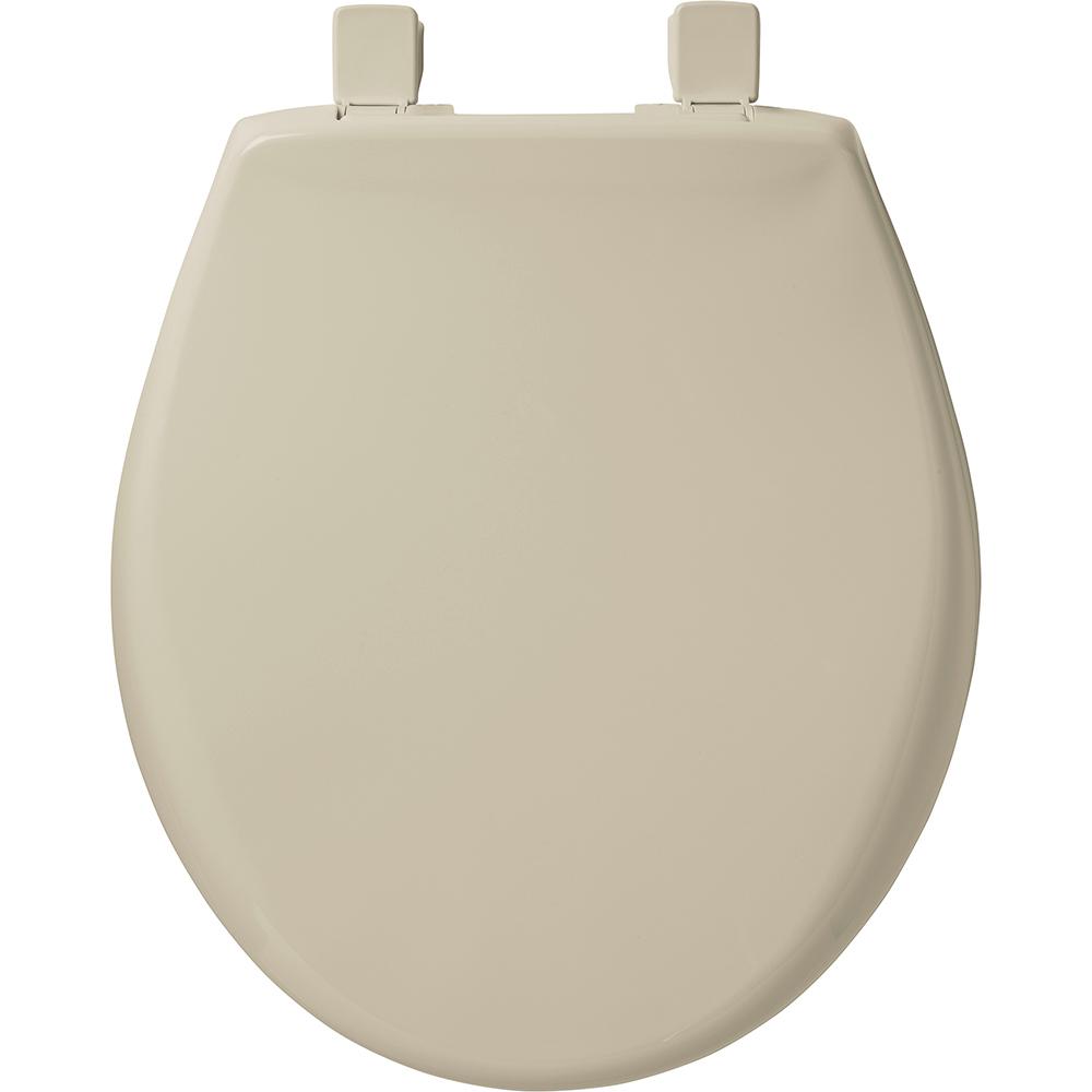 BEMIS Slow Close STATITE Round Closed Front Toilet Seat in Bone201SLOWA 006 The Home Depot