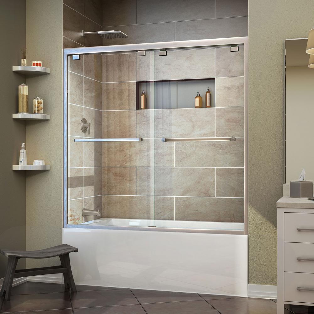 DreamLine Encore 56 in. to 60 in. x 58 in. Framed Bypass Tub Door in