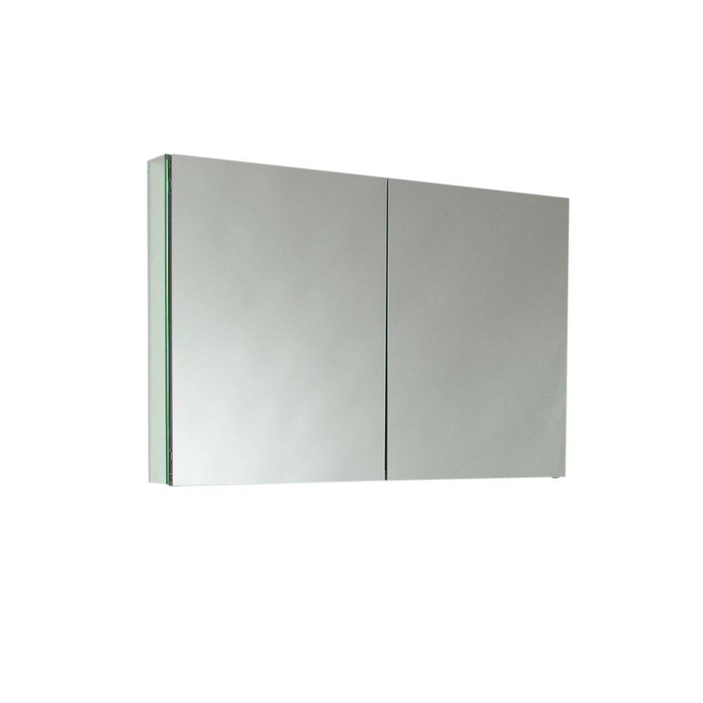 Fresca 40 In W X 26 In H X 5 In D Framed Recessed Or Surface Mount Bathroom Medicine Cabinet Fmc8010 The Home Depot