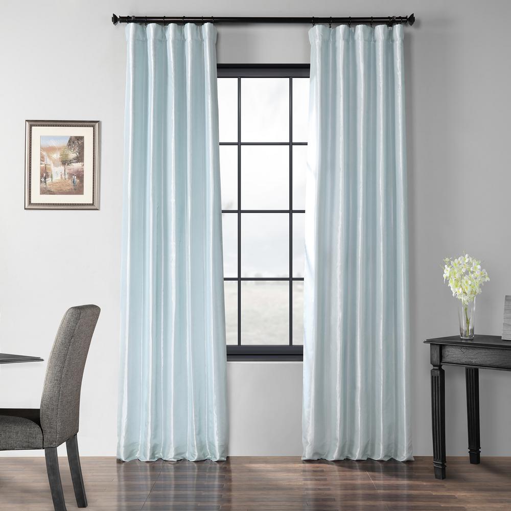 Exclusive Fabrics Furnishings Blue Moon Blackout Faux Silk