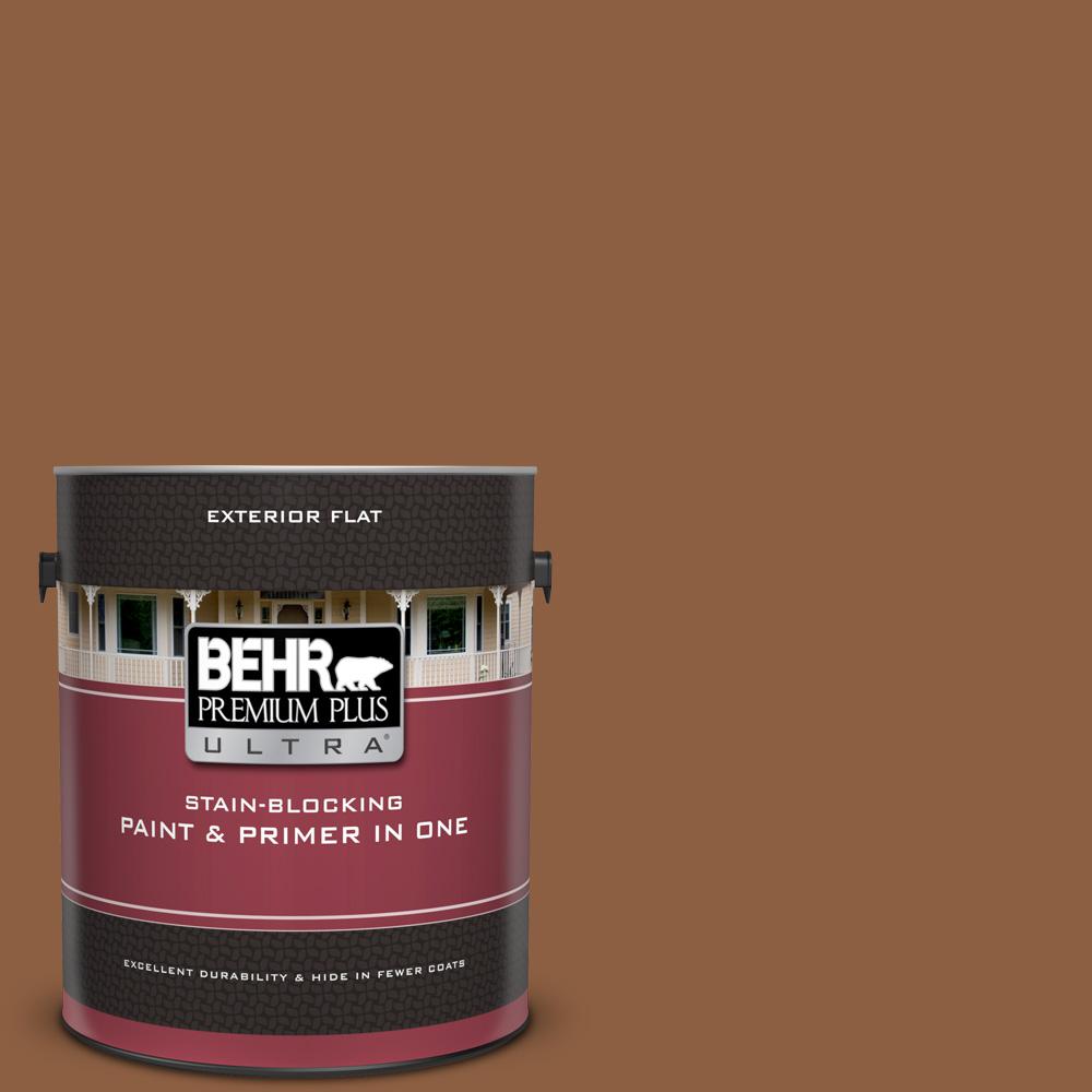 BEHR Premium Plus Ultra 1 gal. 260F7 Caramel Latte Flat Exterior