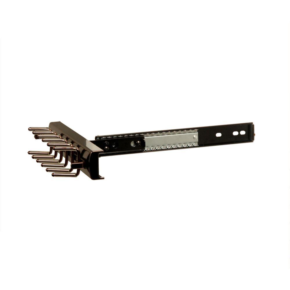 Knape & Vogt Premier 5Hook Slide and Pivot Tie RackPTR12BN6201 The