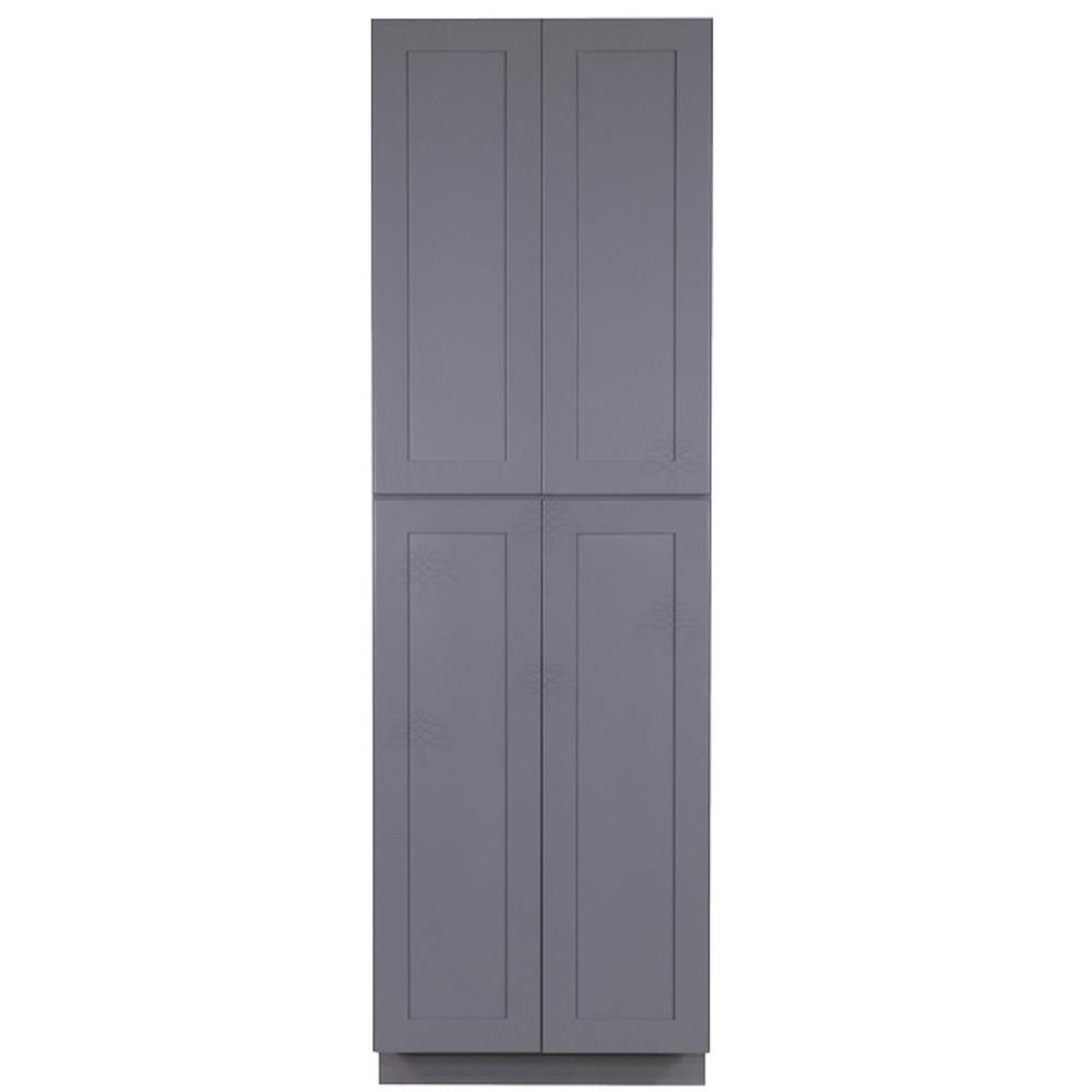 Lifeart Cabinetry Shaker Assembled 24 In X 96 27 Tall Pantry With 4 Doors Gray - 24 Kitchen Pantry Cabinet Lifeart Cabinetry Shaker Assembled 24 In X 96 27 Tall Pantry With 4 Doors Gray - 24 Kitchen Pantry Cabinet
