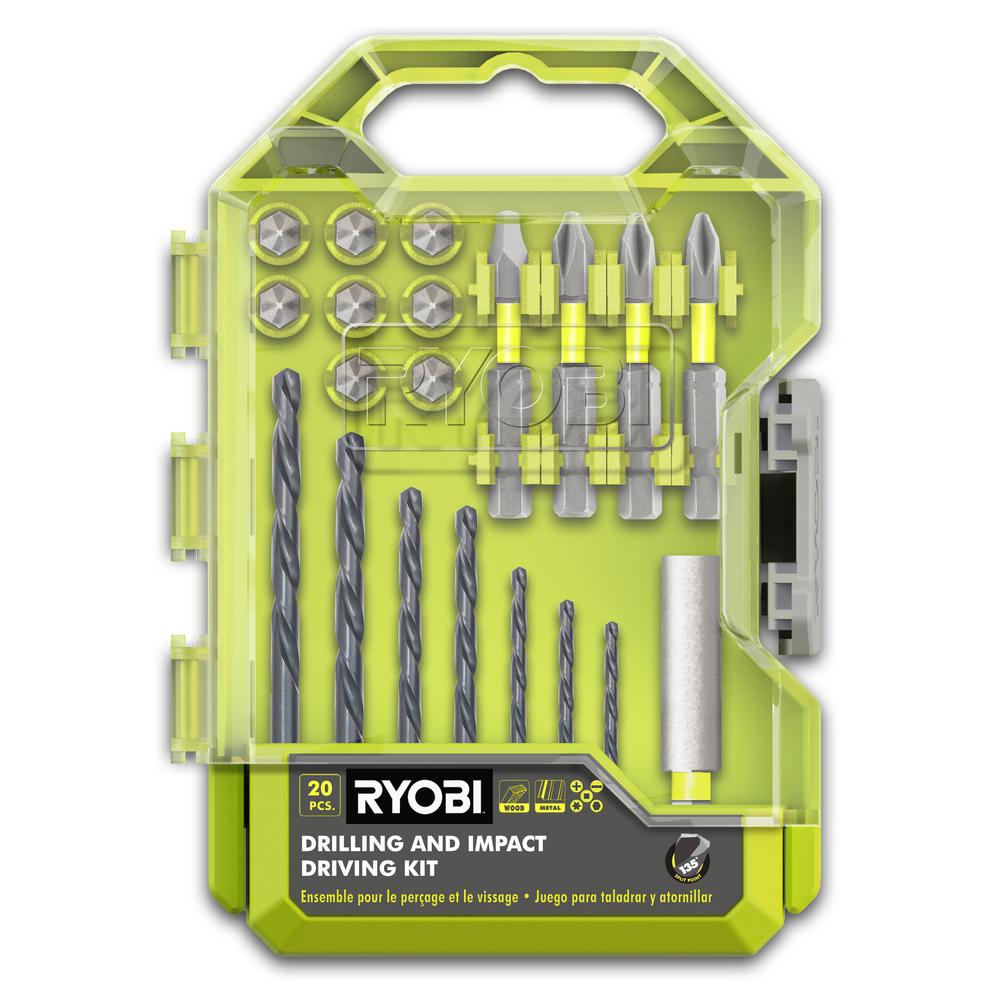 RYOBI Drill and Impact Drive Kit (20Piece)A98201 The Home Depot