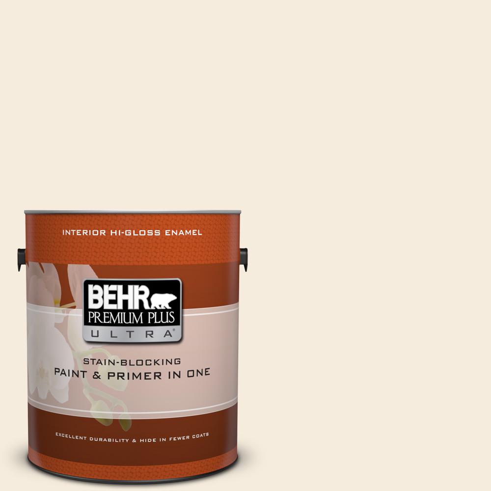 BEHR Premium Plus Ultra 1 gal. PPU510 Heavy Cream HiGloss Enamel