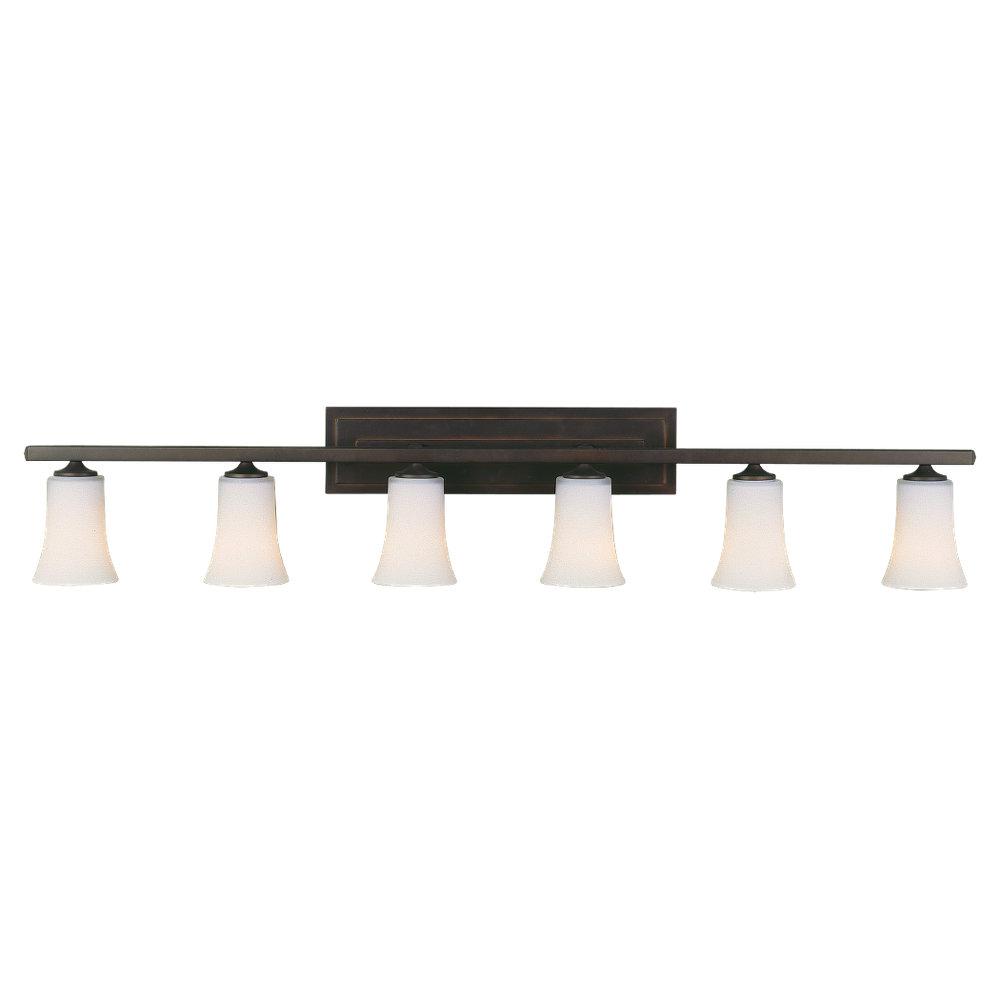 Feiss Boulevard 48 in. W 6-Light Oil Rubbed Bronze Vanity ...