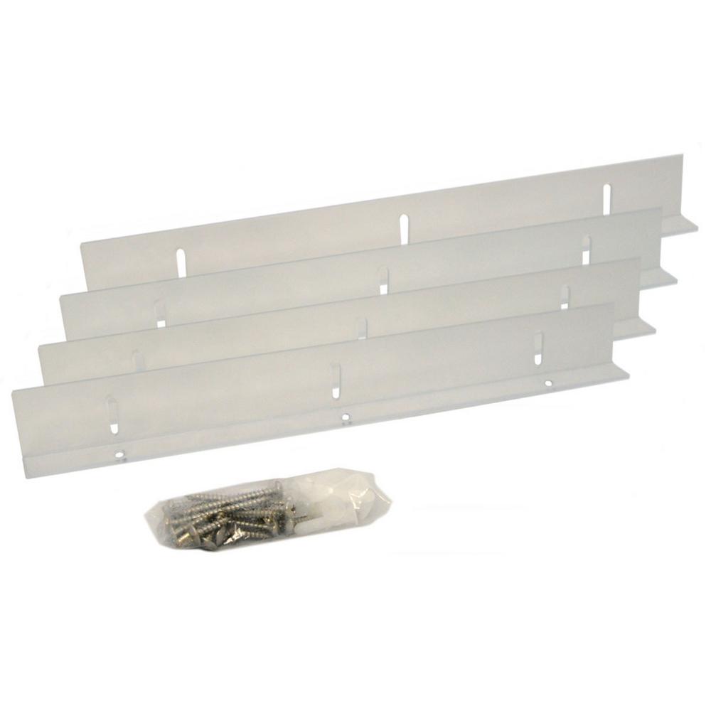 Ekena Millwork ShutterBrackets for 14 in. Shutters, Clear