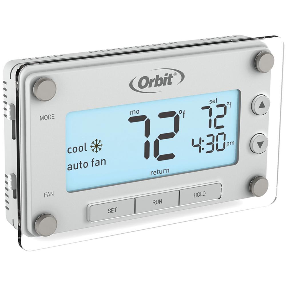 Orbit Clear Comfort Programmable Thermostat With Large