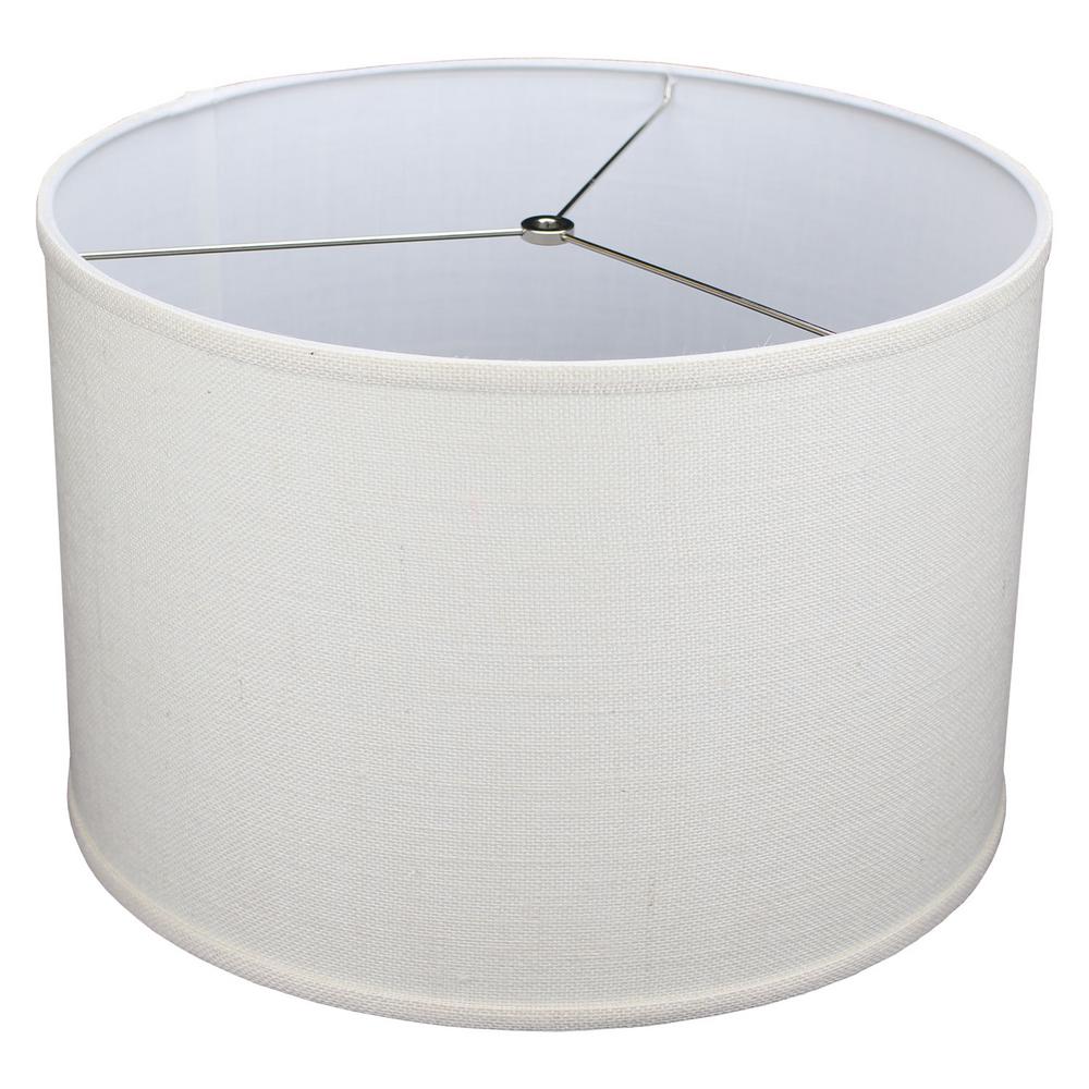 Fenchelshades Com 18 In Top Diameter X Bottom 12 H Burlap Off White Drum Lamp Shade