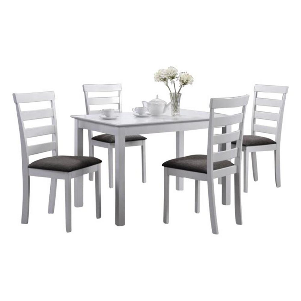 Oakland Living Indoor Black And White Ladder Back 5 Piece Dining