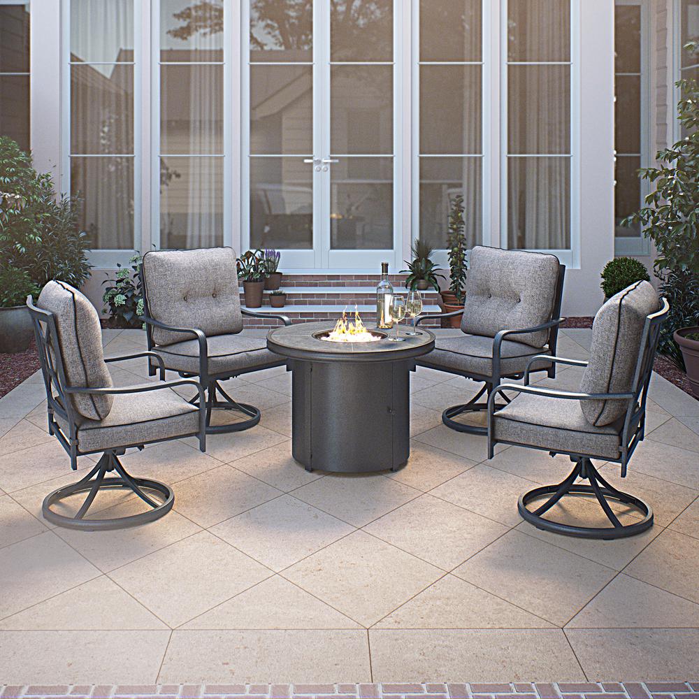 Ove Decors Davenport 5 Piece Aluminum Patio Conversation Set Fire Ove Decors Davenport 5 Piece Aluminum