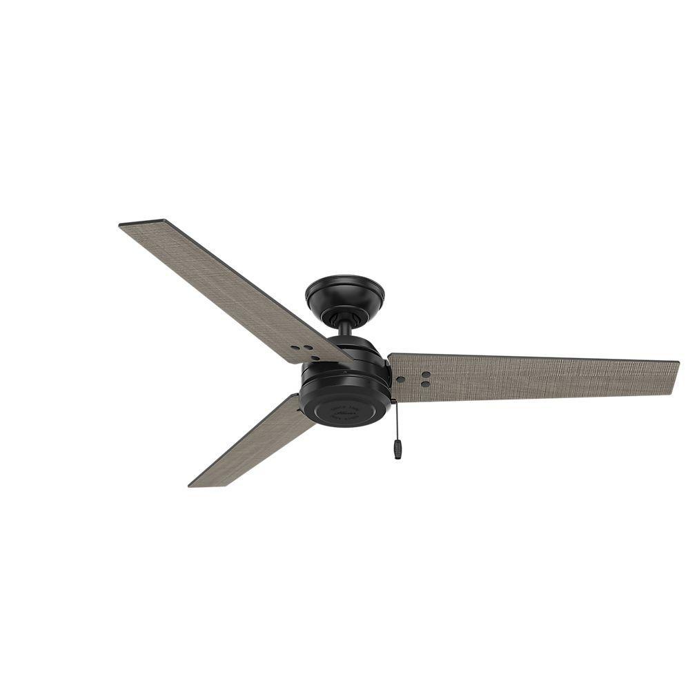 Hunter Cassius 52 In Indoor Outdoor Matte Black Ceiling Fan 59264