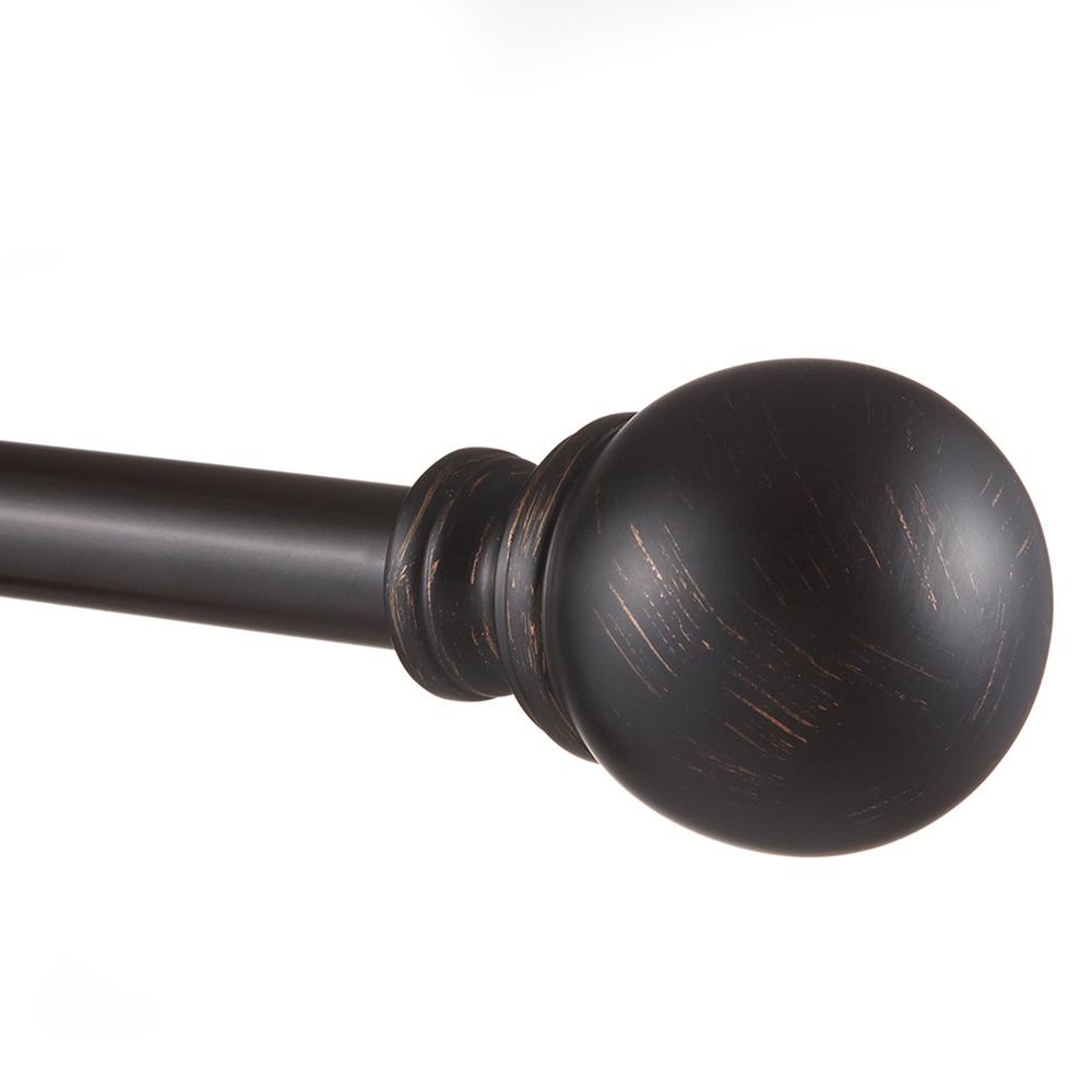 66 In 120 In Adjustable Length 1 In Dia Single Curtain Rod Kit