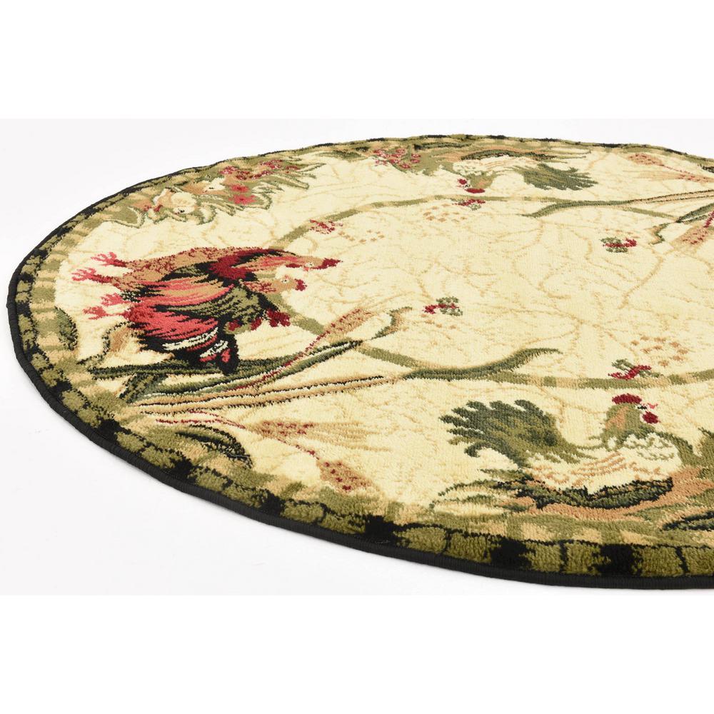 Barnyard Farm Black 4/' 0 X 4/' 0 Round Rug