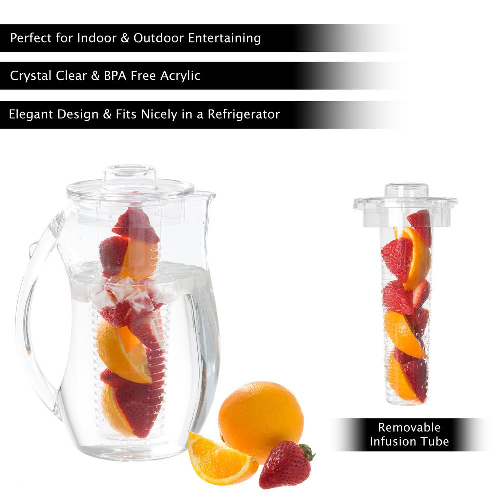 Classic Cuisine 96 Oz. Clear Acrylic Infusion Pitcher HW031068 - The ...